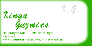 kinga guzmics business card